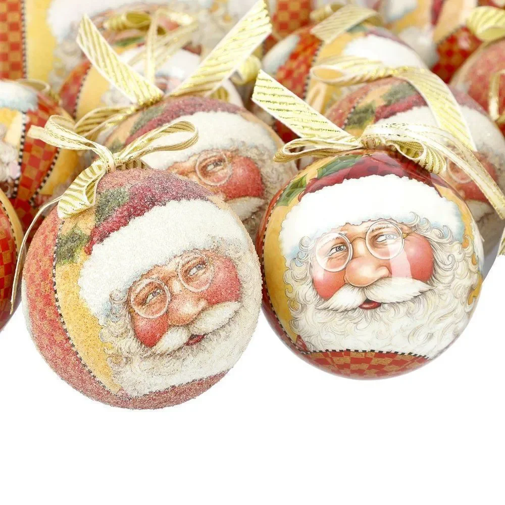 Christmas Decoration Balls and Ribbon Set of 14pcs